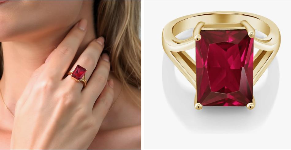 gemstone engagement ring