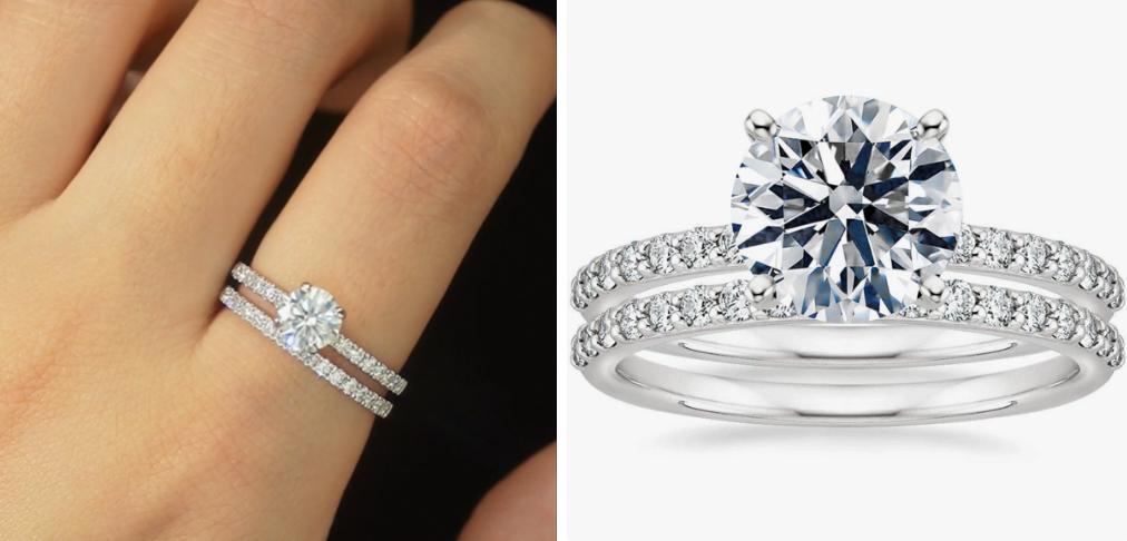 moissanite wedding ring set
