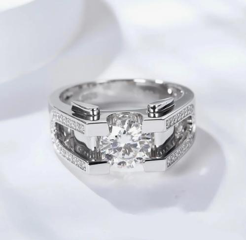moissanite wedding ring for men